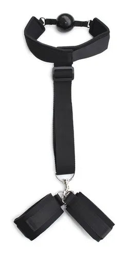 Collar mordaza con esposas (1pz)